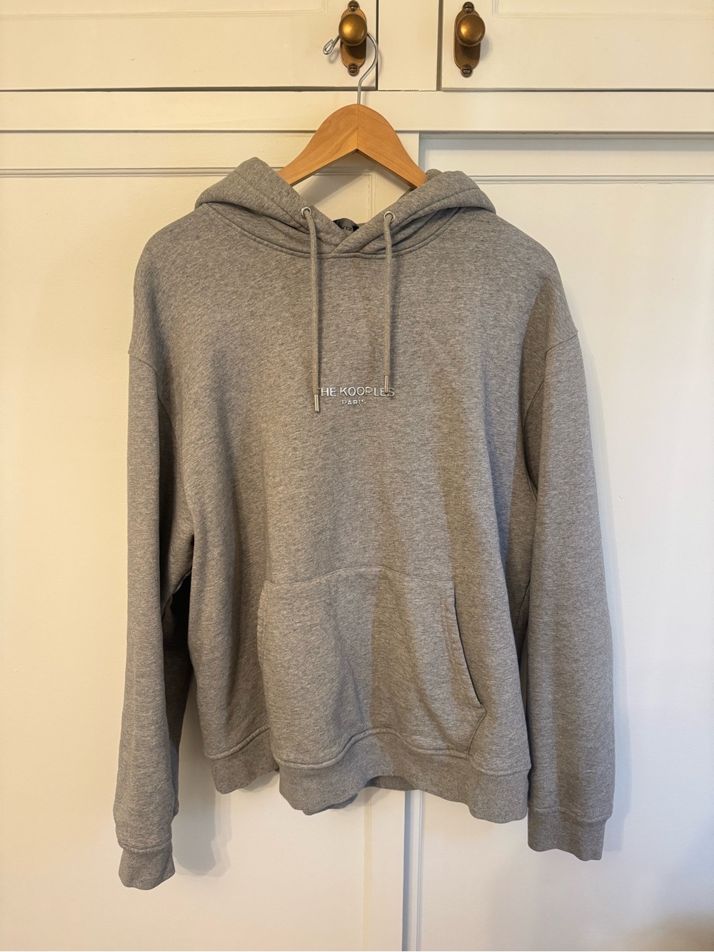 The Kooples Light Grey Logo Pullover Hoodie